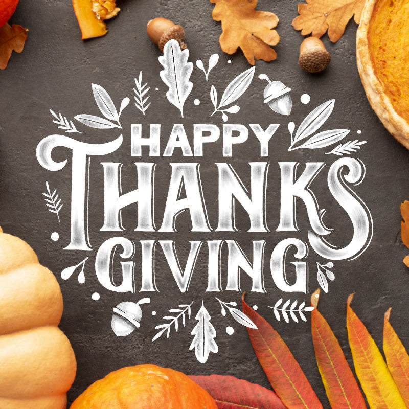 We are closed on Thanksgiving day.