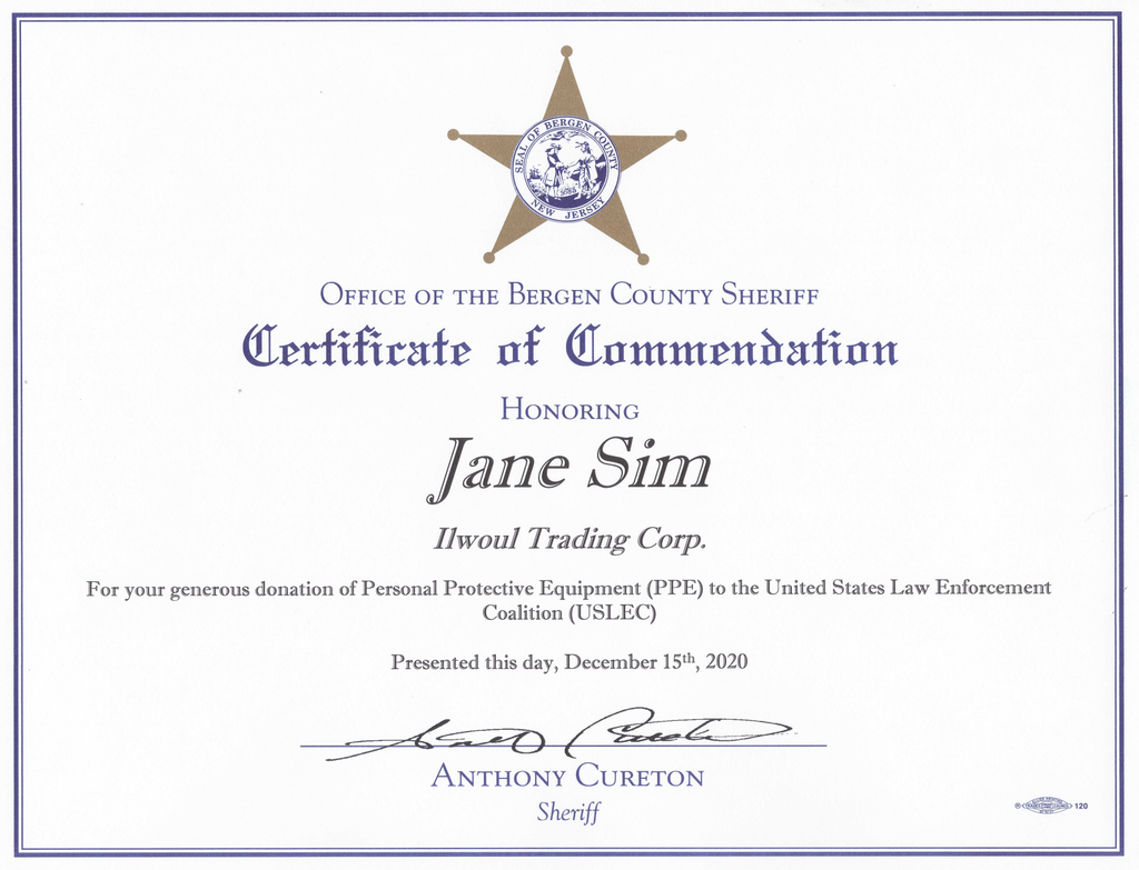 Face Mask Donation - Office of the Bergen County Sheriff