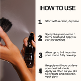 Beauty Brush - Soft, Dense Bristles for Tanning Face Mist Application