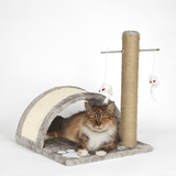 Sisal-Wrapped Bridge and Scratcher Pole (FREE SHIPPING) with Plush Mice