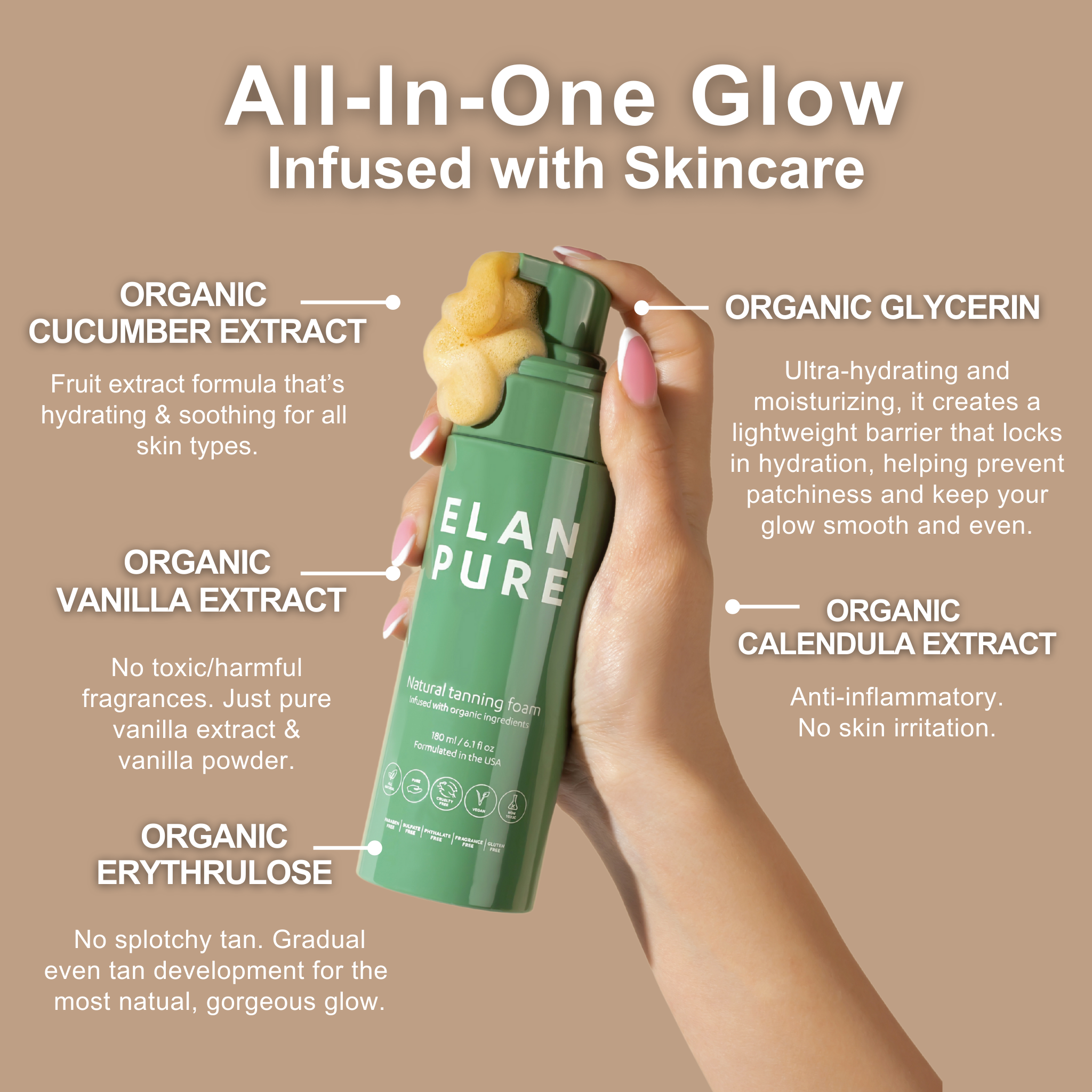 Non-Toxic Self-Tanner - Organic, Natural, Safe