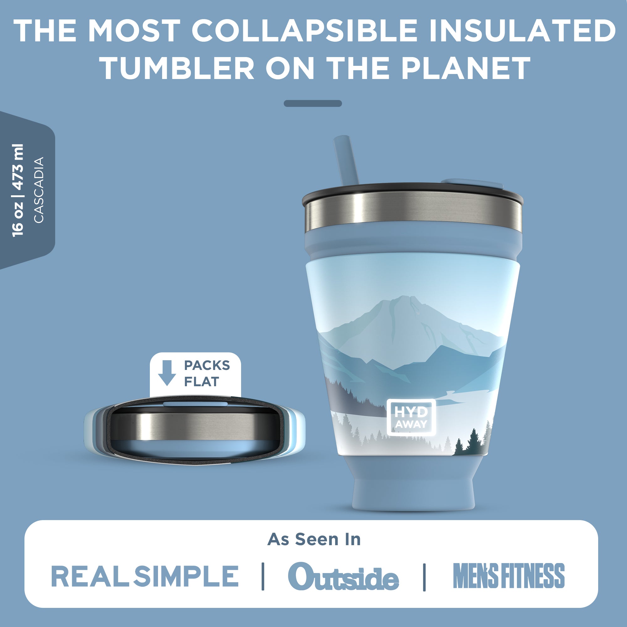 Collapsible Insulated Drink Tumbler - Ultra-Portable, Insulted, Outdoor