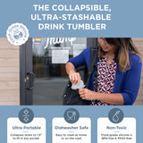 Collapsible Insulated Drink Tumbler - Ultra-Portable, Insulted, Outdoor