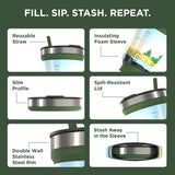 Collapsible Insulated Drink Tumbler - Ultra-Portable, Insulted, Outdoor
