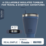 Collapsible Insulated Drink Tumbler - Ultra-Portable, Insulted, Outdoor