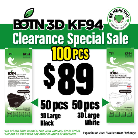 BOTN KF94 3D Large 100pcs Clearance Special