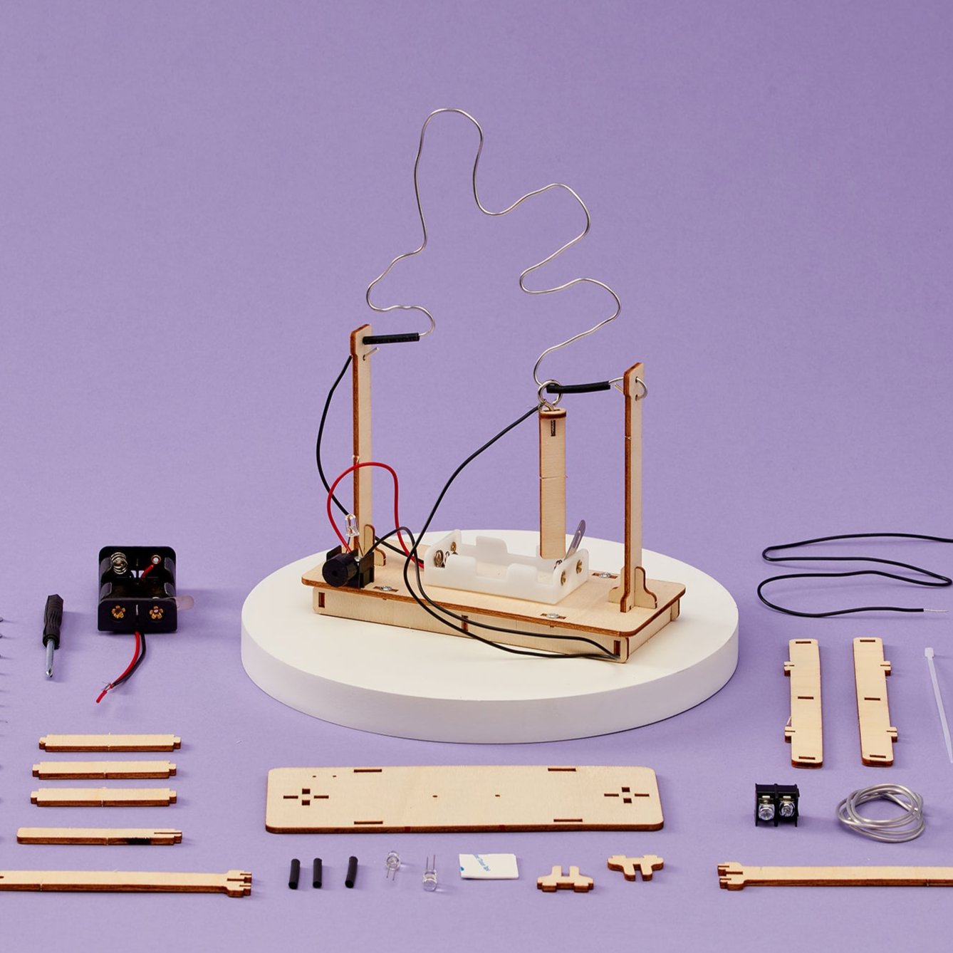 Buzz Wire Game DIY Kit, Educational STEM Toy – Circuits, Electricity, Hand-Eye Coordination