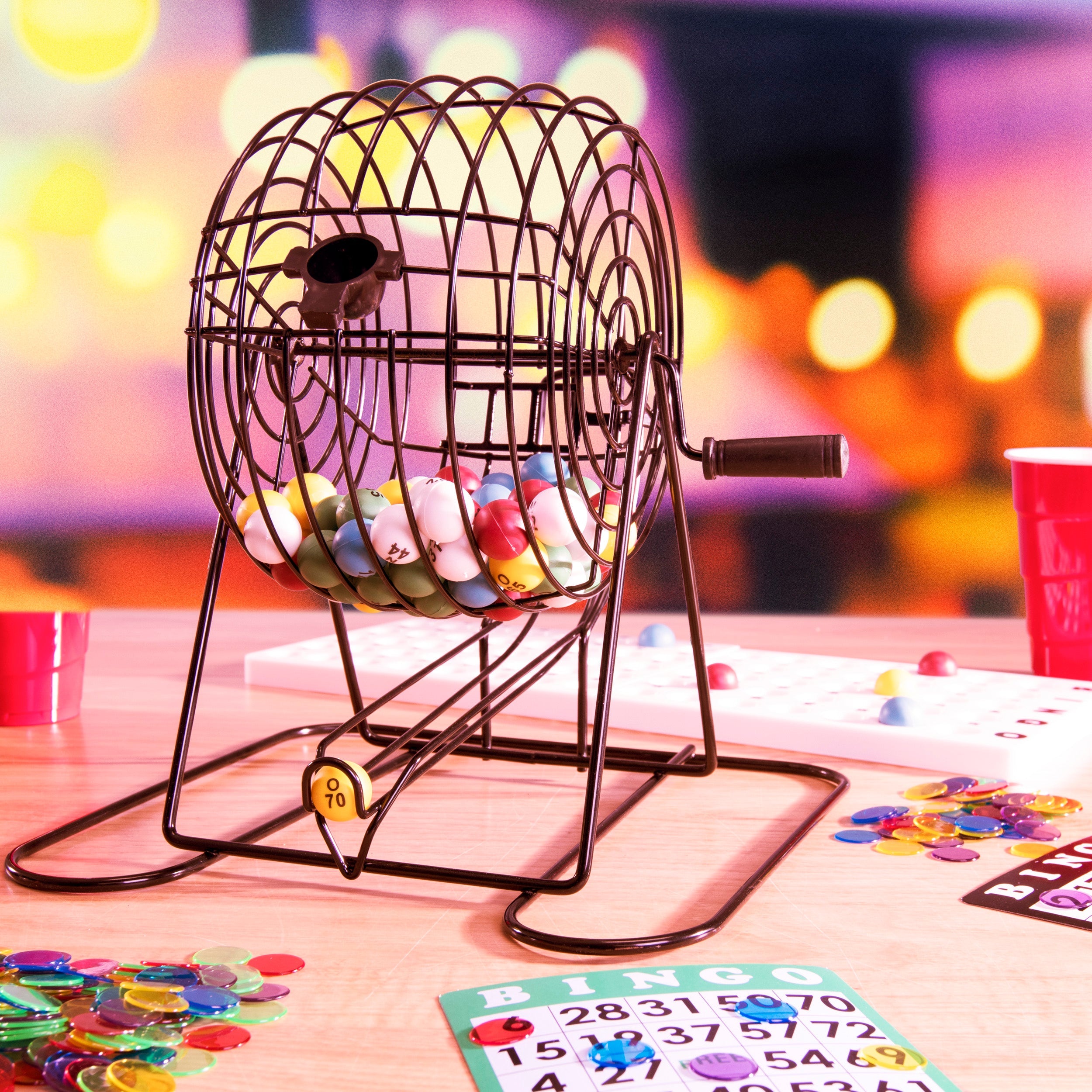 Jumbo Bingo Game – party bingo set, large group game, family fun