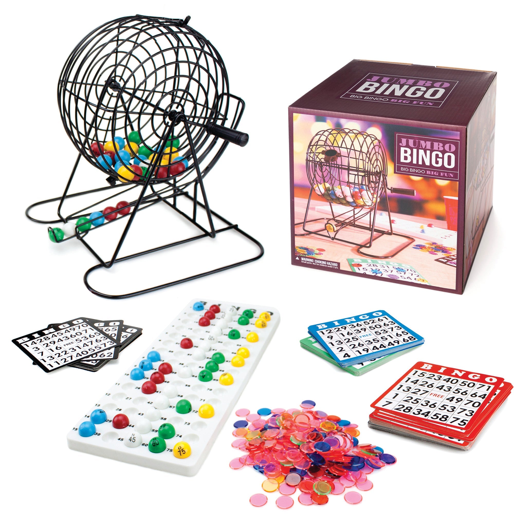 Jumbo Bingo Game – party bingo set, large group game, family fun