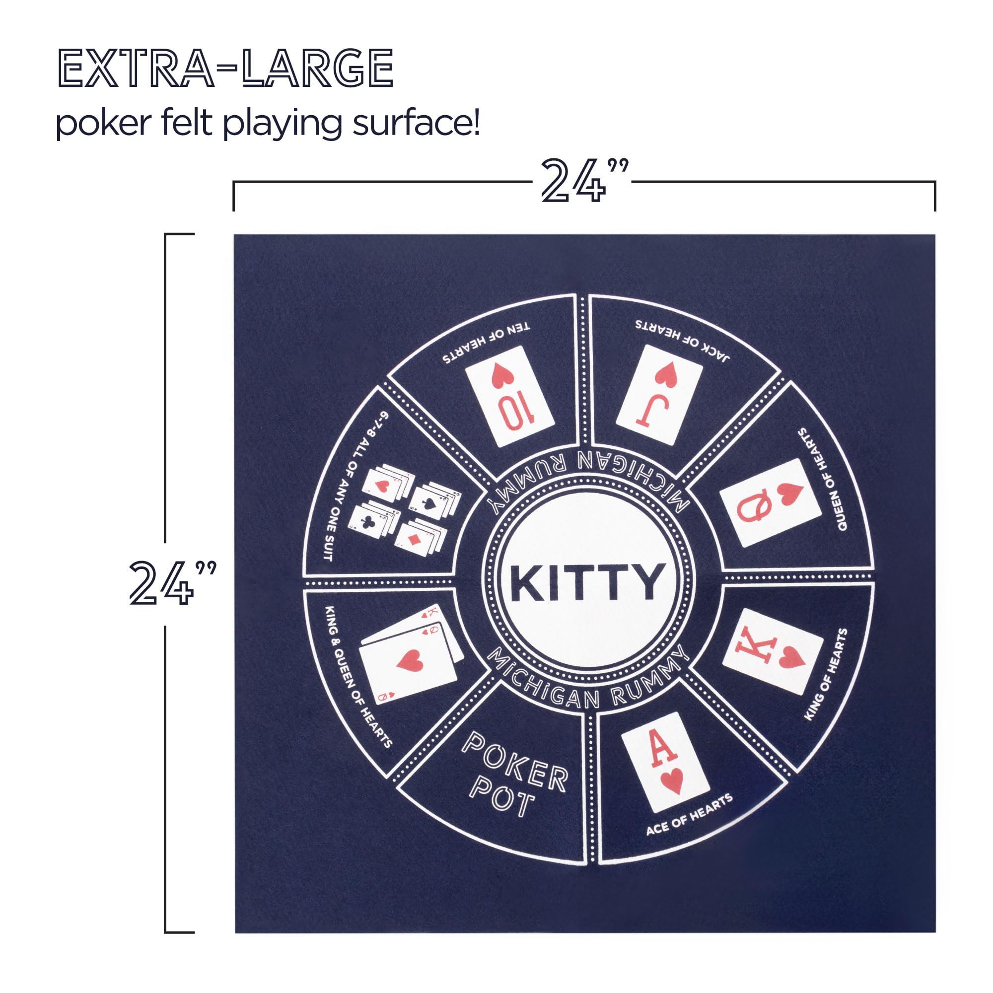 Michigan Rummy – classic card game, family strategy game, poker chips set