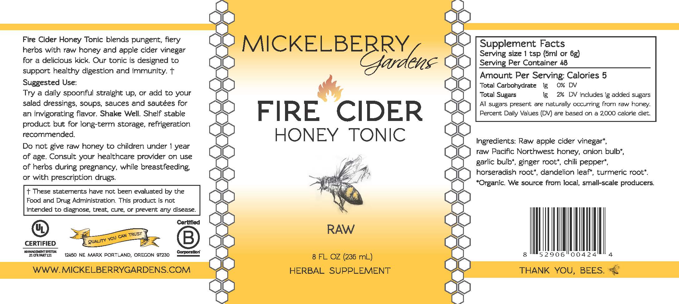 Fire Cider Honey Tonic – A Bold and Spicy Wellness Remedy