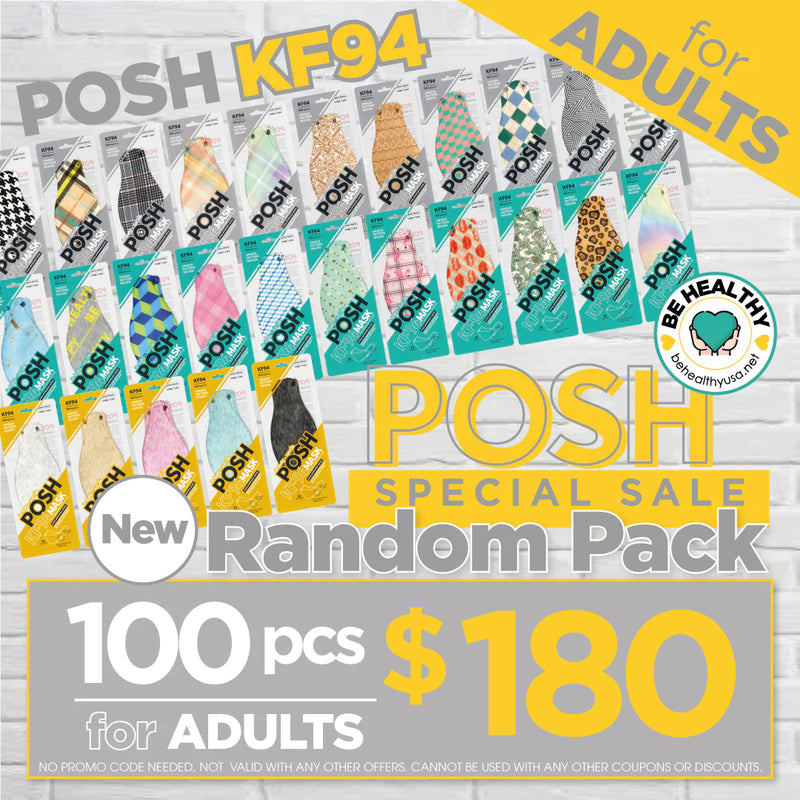 Posh KF94 Mask Special Random 100 pcs Pack - Adult