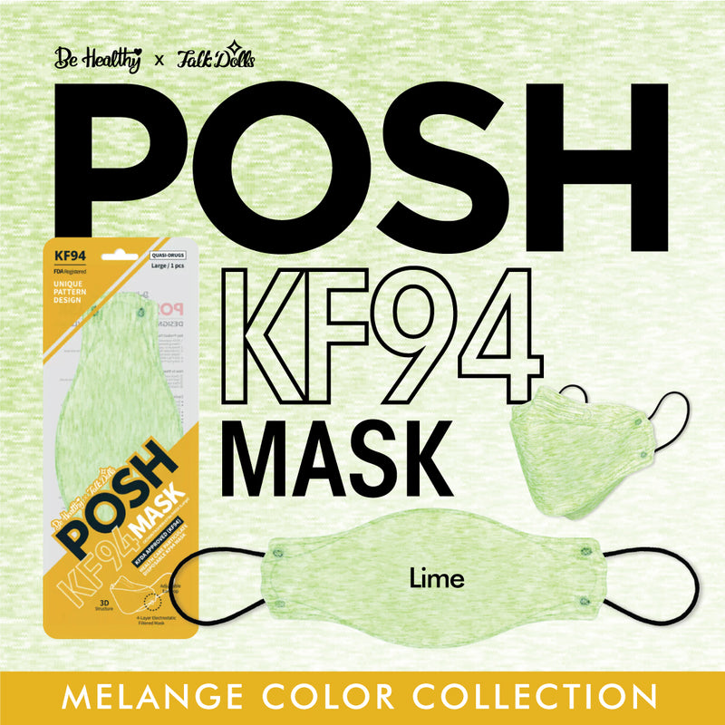POSH KF94 Mask Melange Lime (C08)
