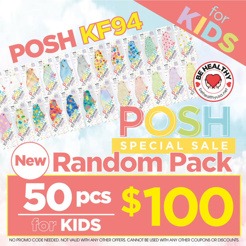 Posh KF94 Mask Special Random 50 pcs Pack - Kid