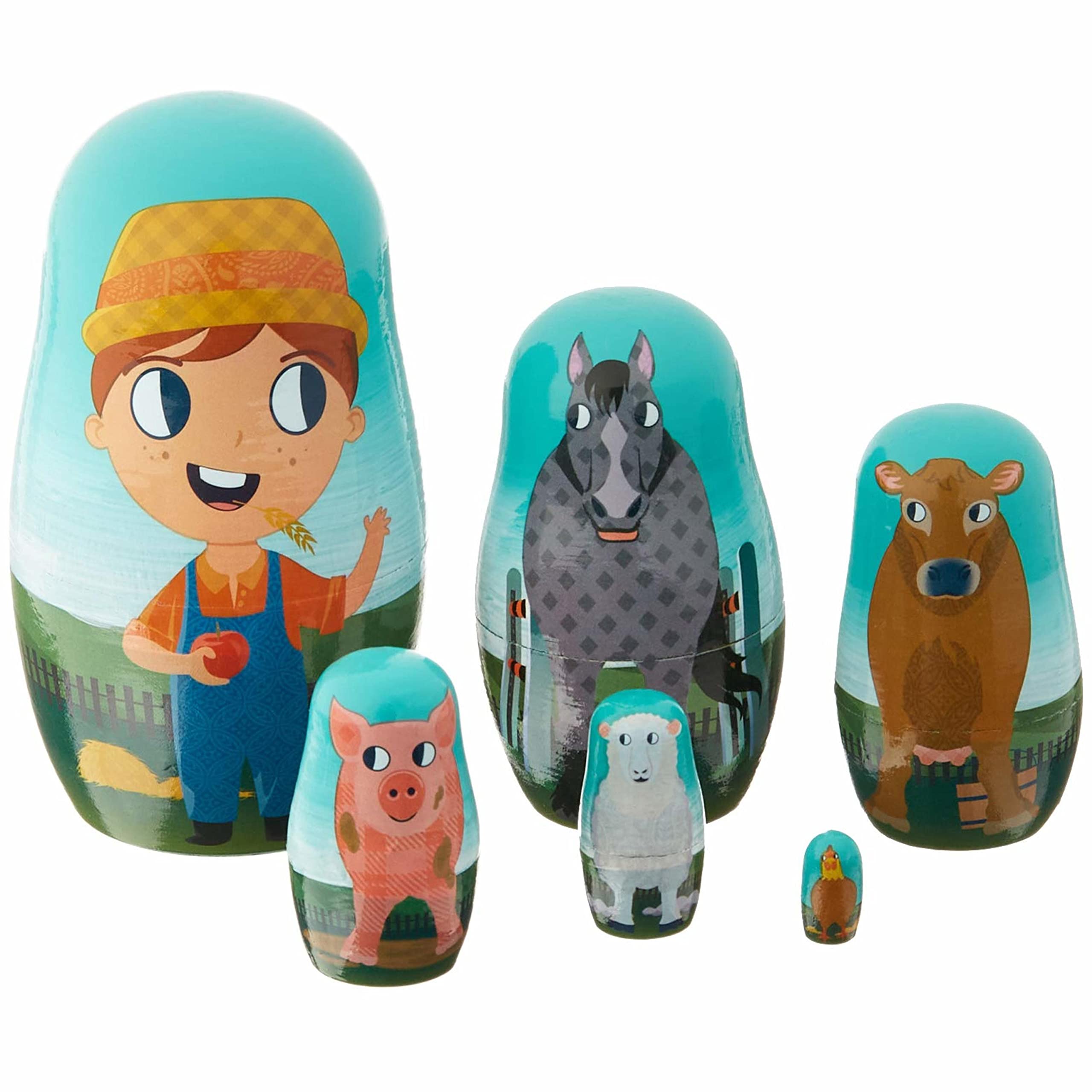 Barnyard Nesting Doll – nesting toy, farm animals, educational playset
