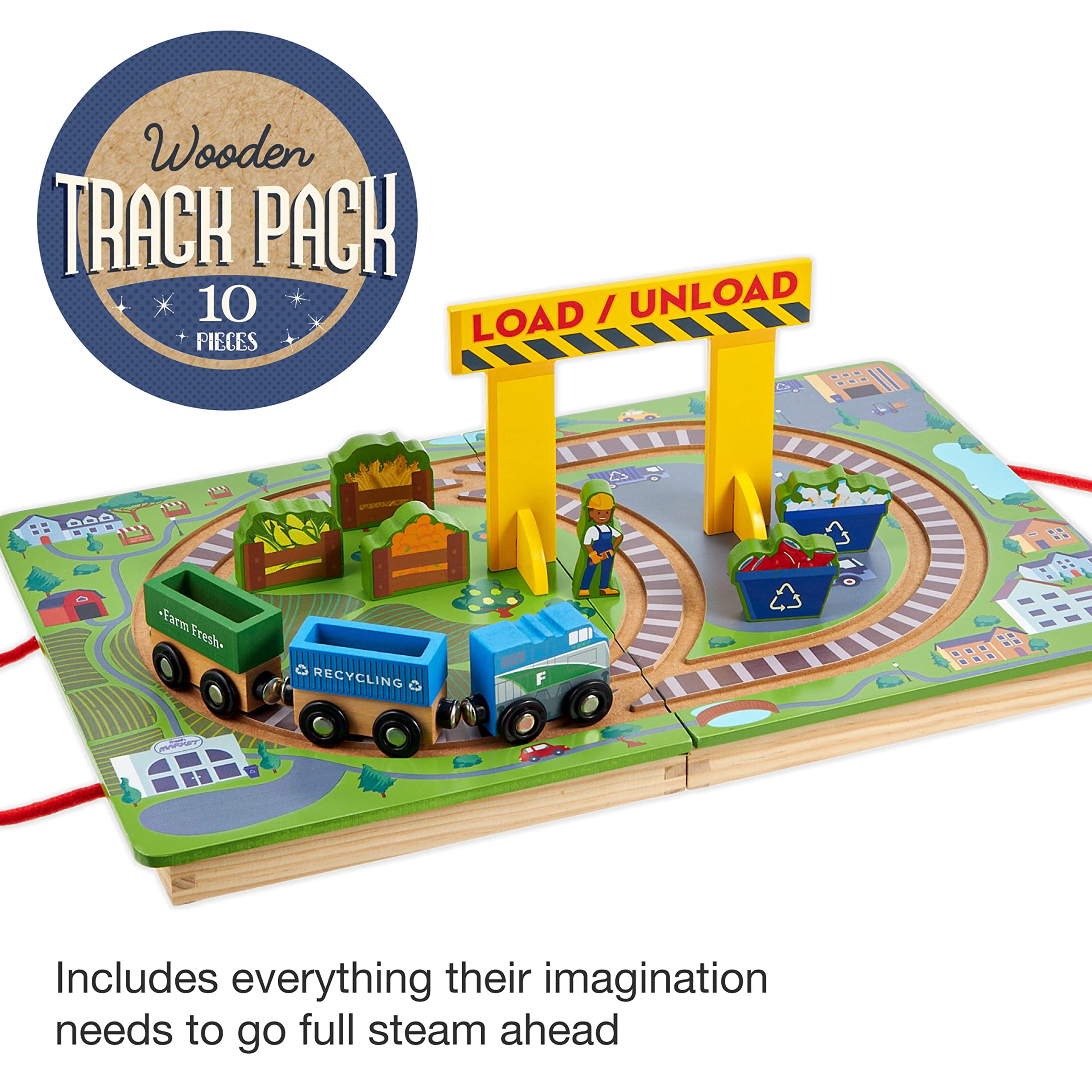 Grab & Go Railroad – portable train set, magnetic toy, travel playset