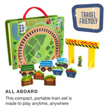 Grab & Go Railroad – portable train set, magnetic toy, travel playset