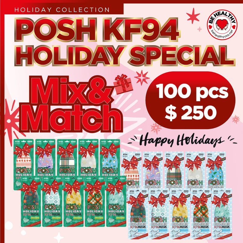 Posh Holiday Special Limited Edition KF94 Mask - 100pcs Mix & Match