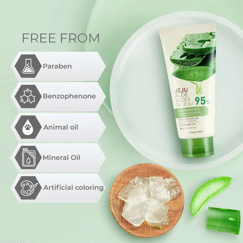 Jeju Aloe Fresh Soothing Gel Tube - Moisturizing, Restoring