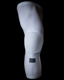Full-Length Padded Knee Sleeve - White – knee protection, compression sleeve, sports gear