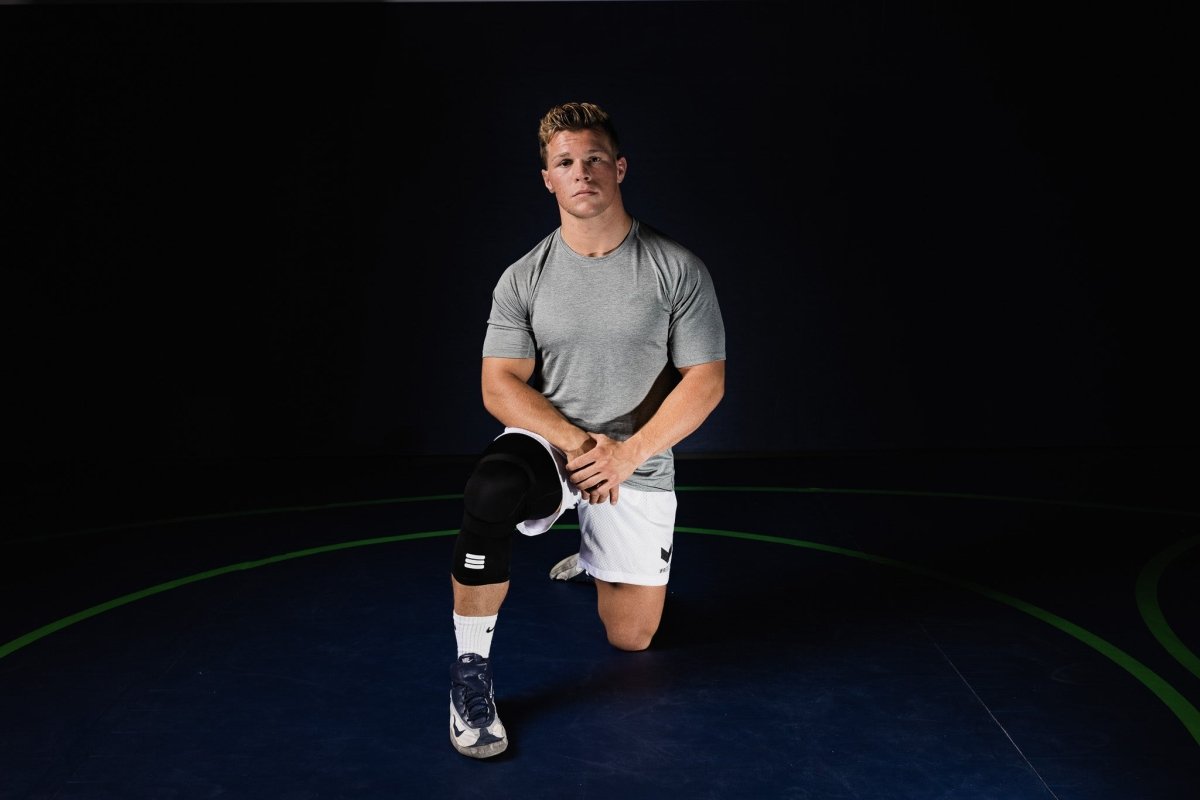 Mid-Length Padded Knee Sleeve - Black – knee support, sports protection, compression gear