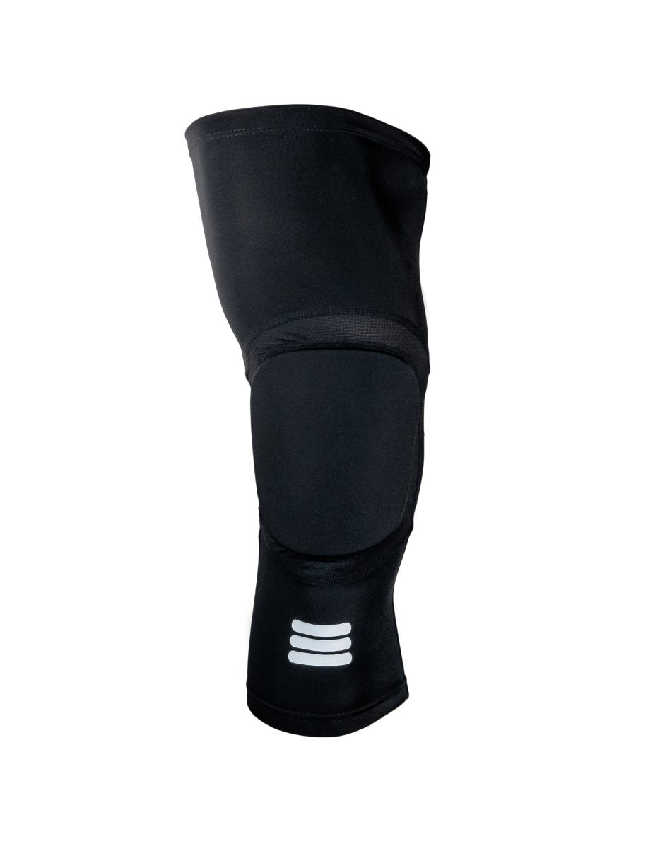 Mid-Length Padded Knee Sleeve - Black – knee support, sports protection, compression gear