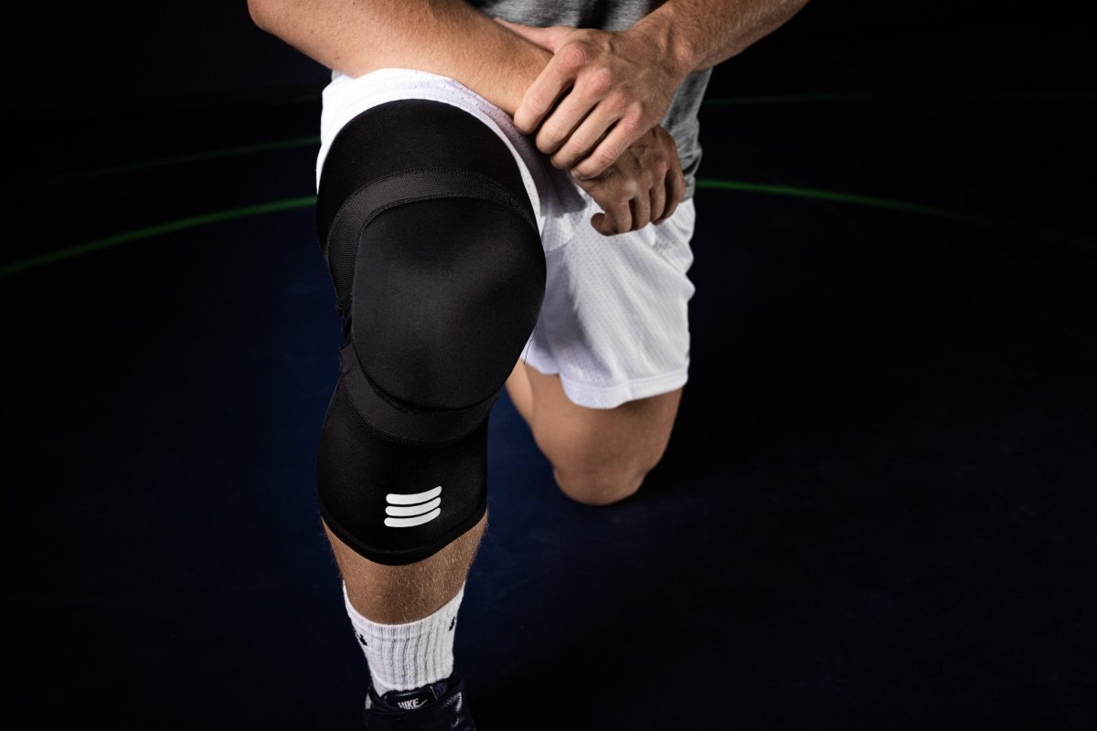 Mid-Length Padded Knee Sleeve - Black – knee support, sports protection, compression gear