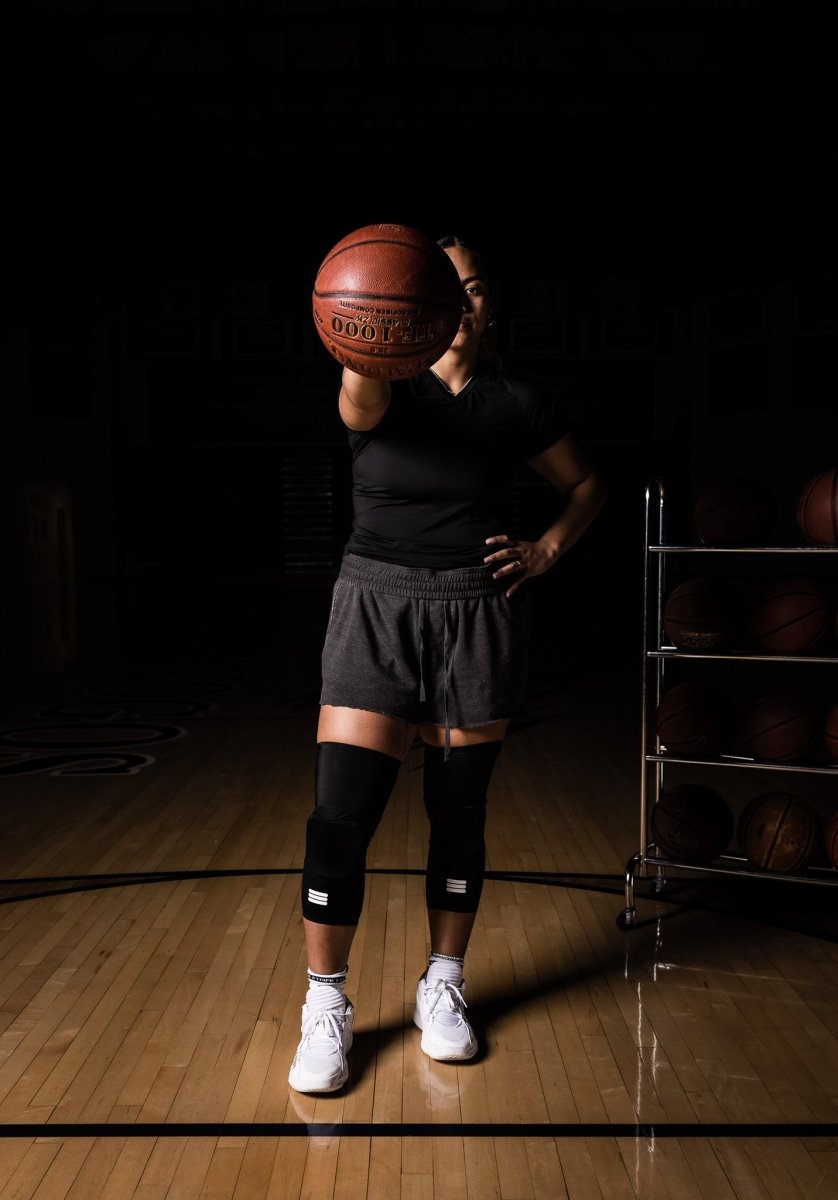 Mid-Length Padded Knee Sleeve - Black – knee support, sports protection, compression gear