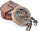 Century Pocket Sundial – antique compass, vintage navigation, brass sundial