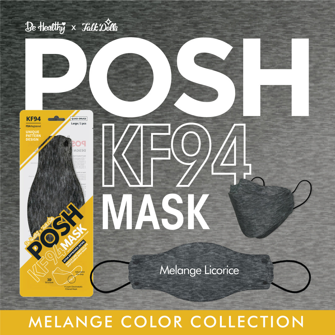 POSH KF94 Mask Melange Licorice (C05)