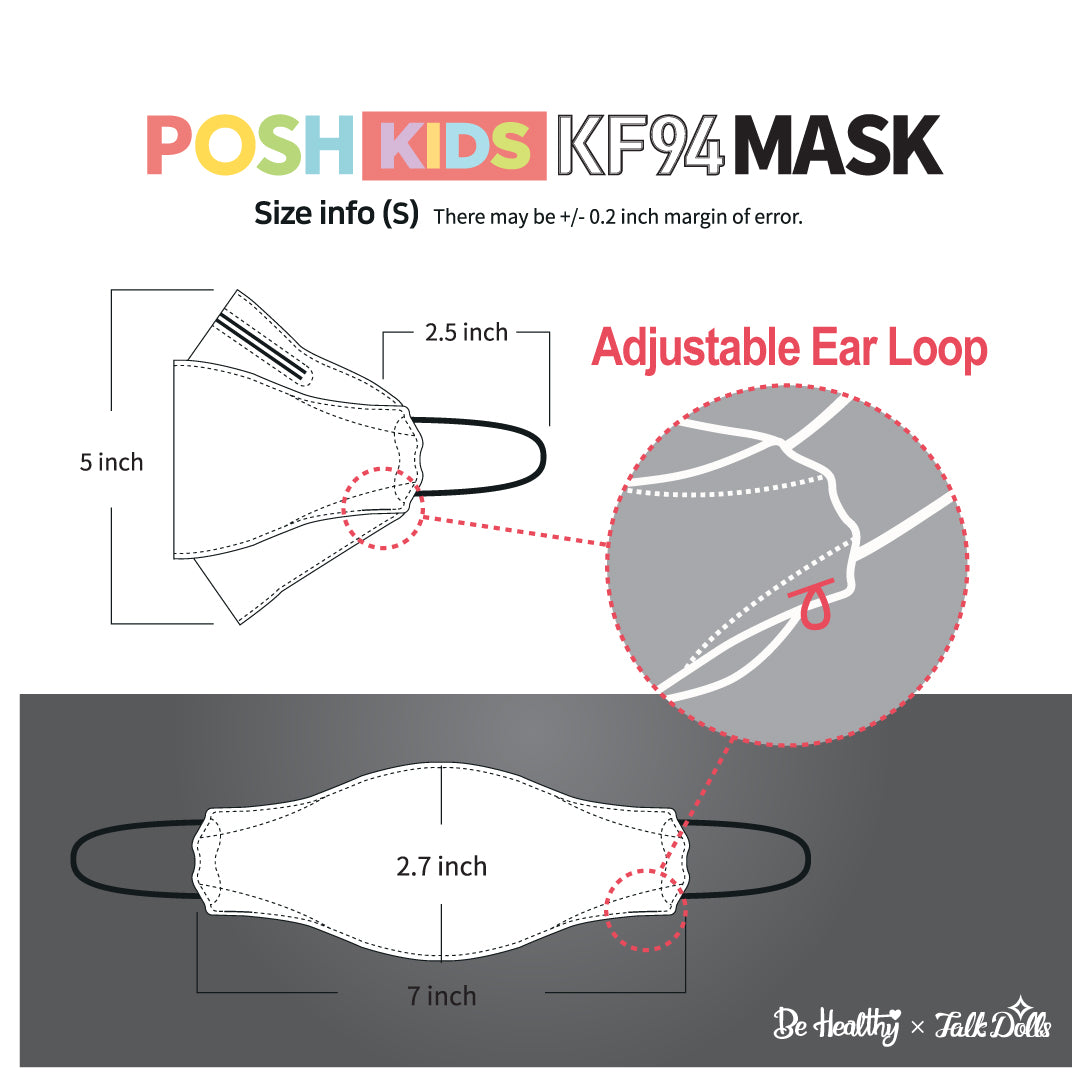 POSH KIDS KF94 Small Mask Little Stars - White (KA12)