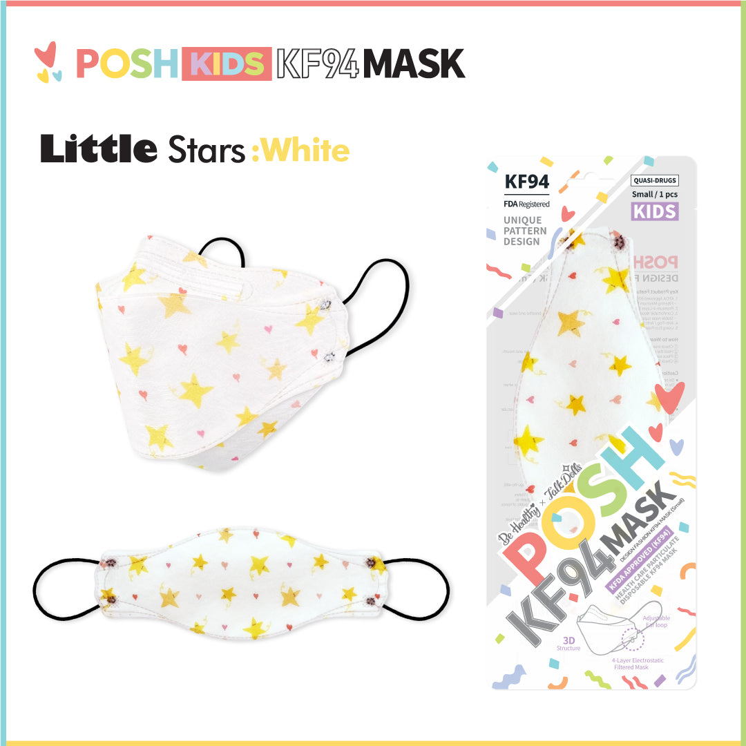 POSH KIDS KF94 Small Mask Little Stars - White (KA12)