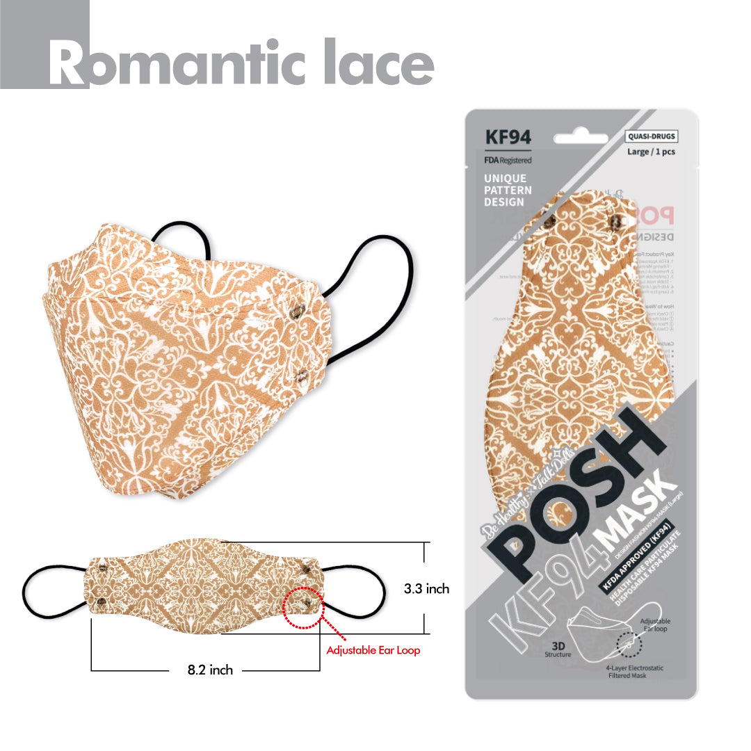 POSH KF94 Mask Romantic Lace (A06)
