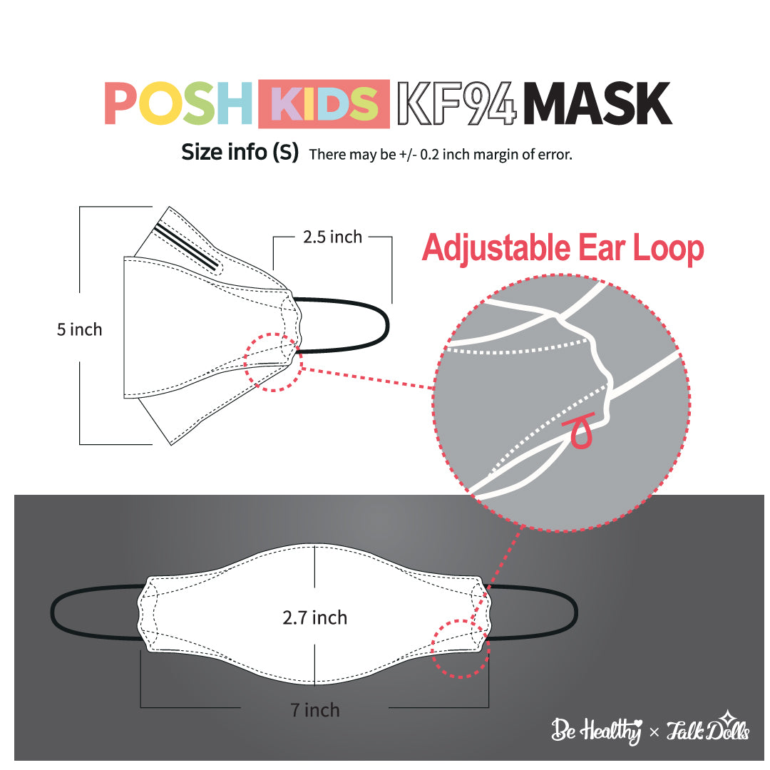 POSH KIDS KF94 Small Mask Melange Lime (KA_M03)