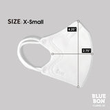 (FREEš„) 100pcs Blue KF94 2D Mask (X-Small White - Toddler Size) - EXP May 1, 2025