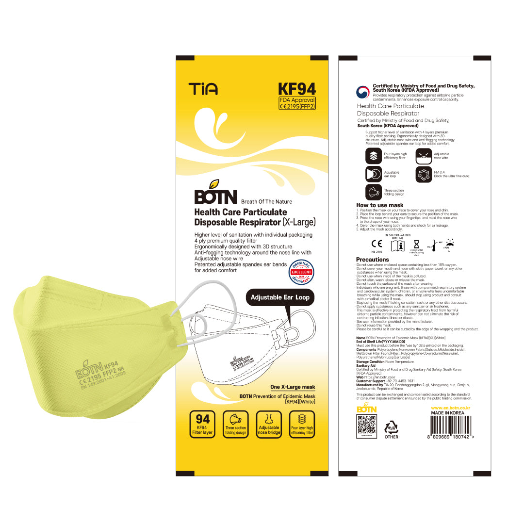 BOTN KF94 Color X-Large / Yellow