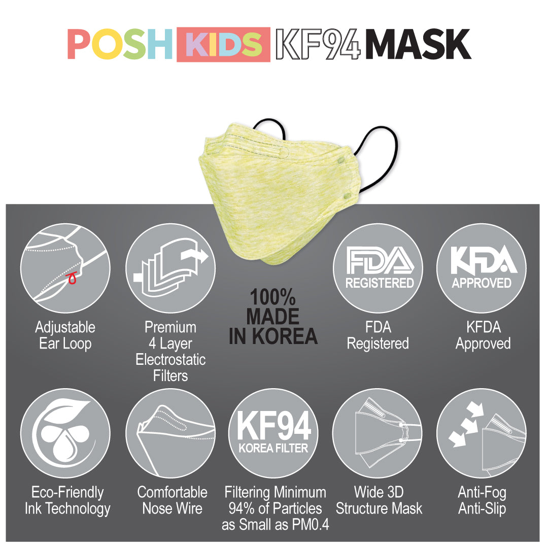 POSH KIDS KF94 Small Mask Melange Lemon (KA_M05)