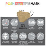 POSH KIDS KF94 Small Mask Melange Cocoa (KA_M06)