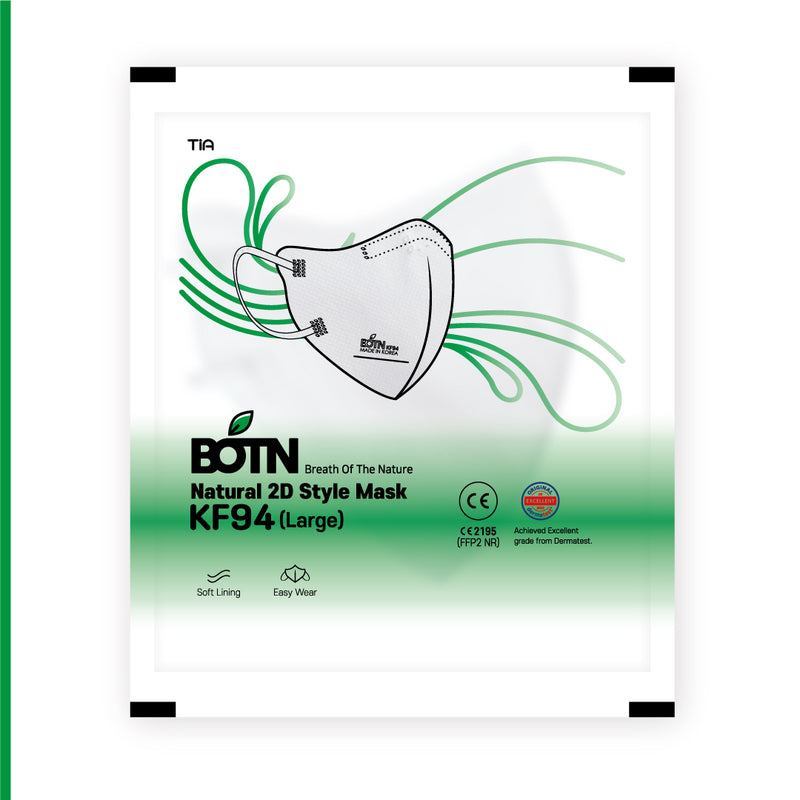 (CLEARANCE 🏷️) BOTN KF94 2D Mask Large / White - (EXP Aug 2025)