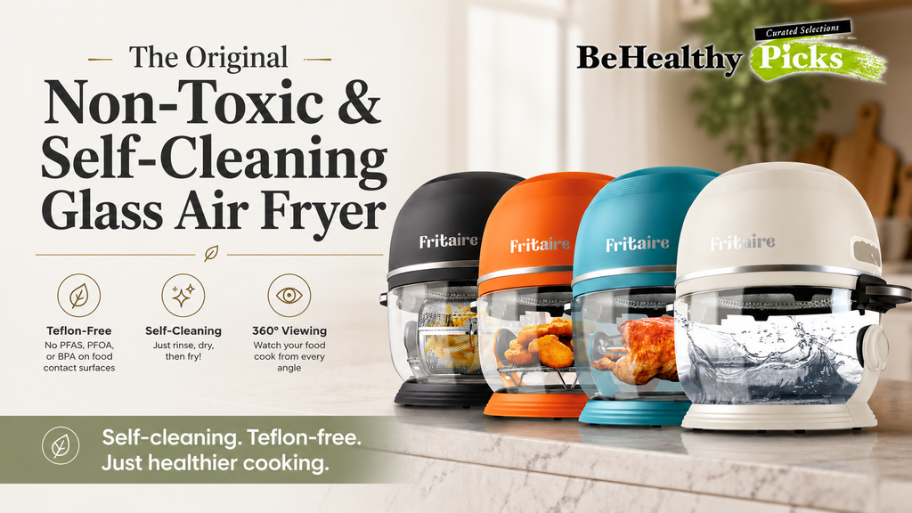 The Original Non-Toxic & Self-Cleaning Glass Air Fryer : Self-cleaning. Teflon-free. Just healthier cooking.