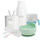Baby Shower Feeding Bundle - Bottle Warmer, Silicone Mealtime Essentials, Travel Convenience