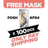 (FREE🔥) 100pcs POSH KF94 Mask Beverly Hills (A02)