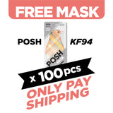 (FREE🔥) 100pcs POSH KF94 Mask Santa Monica (A04)