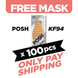 (FREE🔥) 100pcs POSH KF94 Mask Relaxed Lace (A07)