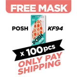 (FREE🔥) 100pcs POSH KF94 Mask Kiss Me Wednesday (B08)