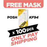 (FREE🔥) 100pcs POSH KF94 Mask Melange Vanilla (C01)