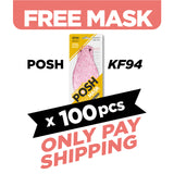 (FREE🔥) 100pcs POSH KF94 Mask Melange Bubble Gum (C03)