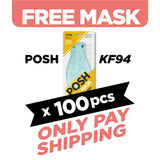 (FREE🔥) 100pcs POSH KF94 Mask Melange Cotton Candy (C04)