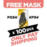 (FREE🔥) 100pcs POSH KF94 Mask Melange Licorice (C05)