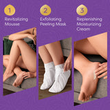Aesta 3-Step Foot Peel Mask Treatment Kit for Dry Cracked Feet, Callus Remover, Baby Soft Feet, Vegan Foot Care